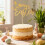 Easter Cake Topper Alphabet Egg Gold Scallion Paper 1 pc 6