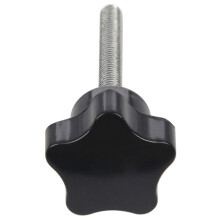 12 Pcs M6 x 50 mm Locking Star-Shaped Plastic Male Thread Knob Grip