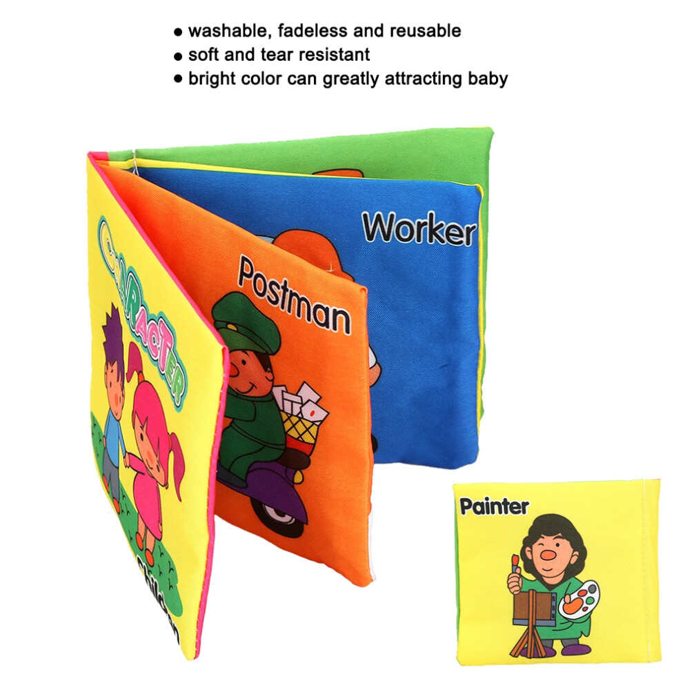 Baby Soft Cloth Book with Squeaky Sound for Newborns, 10x10cm
