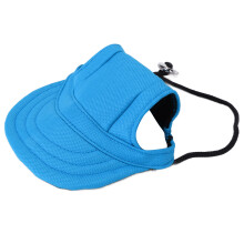 Blauer kleiner Hund Baseball-Sonnenhut mit Ohrlöchern, verstellbar, Canvas