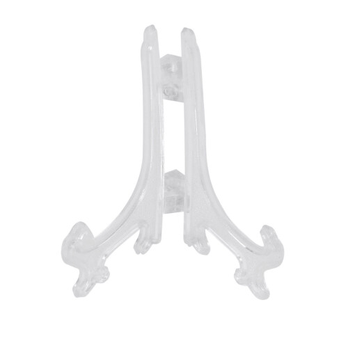 3 Inch Clear Plastic Stand Cookie Holder Display Stand Place Card Holder Display Easels(48 Pack)