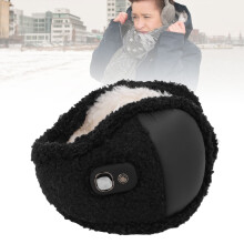 Rechargeable Plush Ear Muffs, Foldable Winter Outdoor Heating, 3000mAh