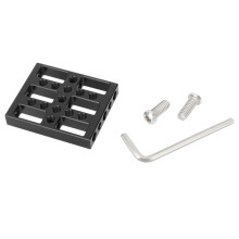 Cheese Plate with 1/4Inch Threaded Holes for DSLR Camera Cage Rail Block Dovetail Rods DIY Rig Accessory