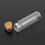60Pcs 11X32mm Tiny  Empty Clear Cork Glass Bottles Vials 2Ml 6