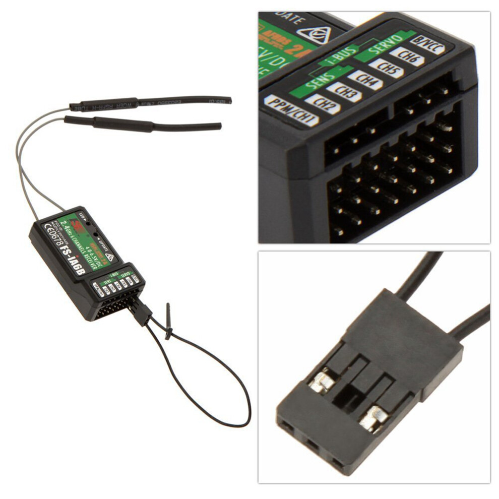 2X Flysky 2.4G Fs-Ia6b 6 Ch Receiver Ppm Output With Ibus Port Compatible Flysky I4 I6 I10 Transmitter 6031419683274