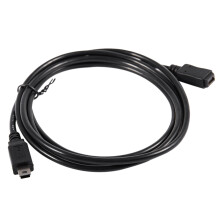 2pcs 1.5M USB B 5Pin Male to Female Extension Cable Cord Adapter Black