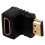 2X  Adapter 90 Degree Right Angle L - Type (Bottom)Black 2