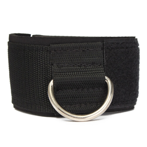 2X Ankle Strap D-Ring Multi Gym Cable Attachment Thigh Leg Pulley Weight Lifting Black 1