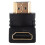 2X  Adapter 90 Degree Right Angle L - Type (Bottom)Black 4