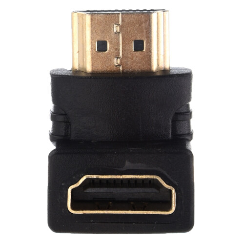 2X  Adapter 90 Degree Right Angle L - Type (Bottom)Black 2