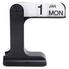 Desktop Flipping Calendar Stress Relief Decor 17x9x15.7cm Black