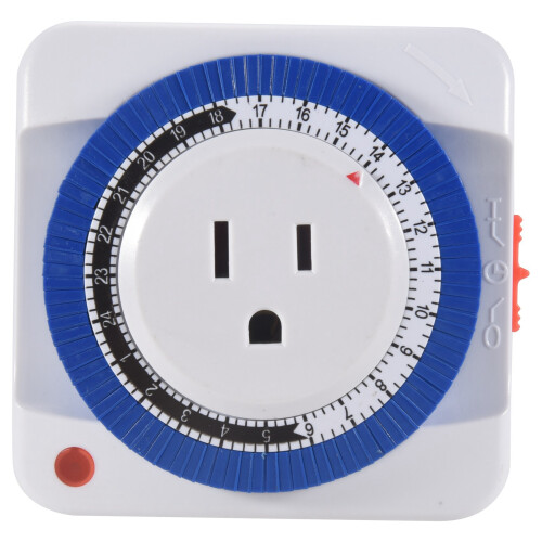 4X 24 Hour Timer Socket Mechanical Program Timer  Socket 125v Wall Outlet Protector  Saveing(US Plug) 2
