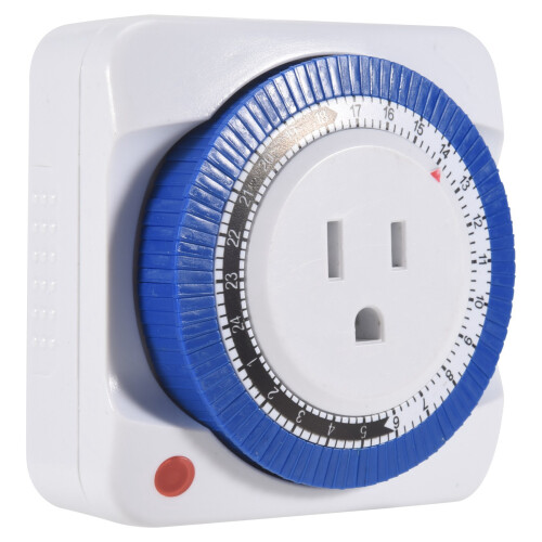 4X 24 Hour Timer Socket Mechanical Program Timer  Socket 125v Wall Outlet Protector  Saveing(US Plug)