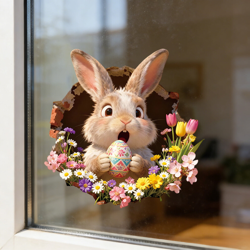 Easter Rabbit Wall Decals 3D Self-Adhesive Bunnies 4/3/2/1 962125706598