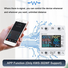 2X Tuya WiFi Power Meter Color Screen 2P Multifunction AC Meter Mobilephone Remotely APP Control 170-300V/63A - A