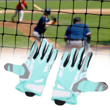 Football Gloves Battle Protective Non-Slip Silicone Cyan, Size M