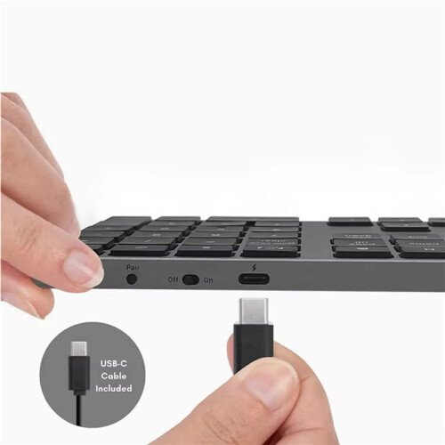 2X 2.4G Wireless  Number Pad 35 Keys Remote Connection Numpad Numeric Keypad A 2