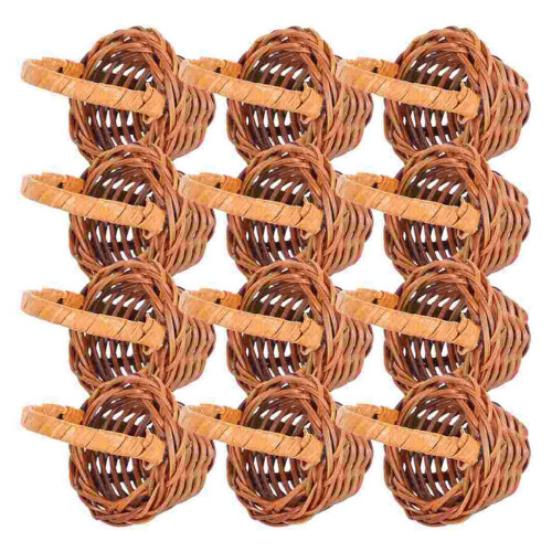 36X  Woven Baskets Miniature Flower Baskets Miniature Flower Baskets Small Easter Candy Gift Baskets 1