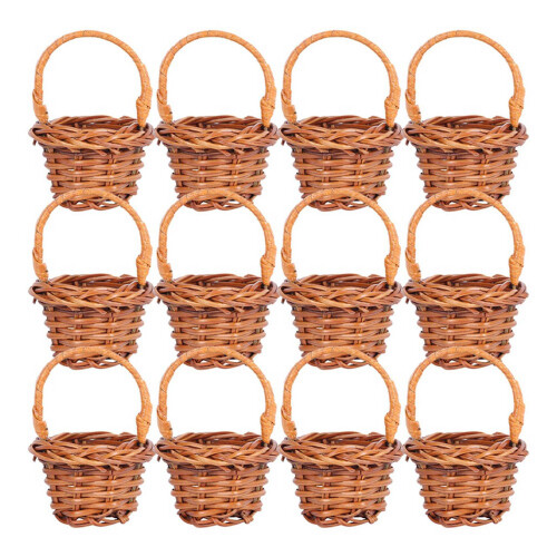 36X  Woven Baskets Miniature Flower Baskets Miniature Flower Baskets Small Easter Candy Gift Baskets 2