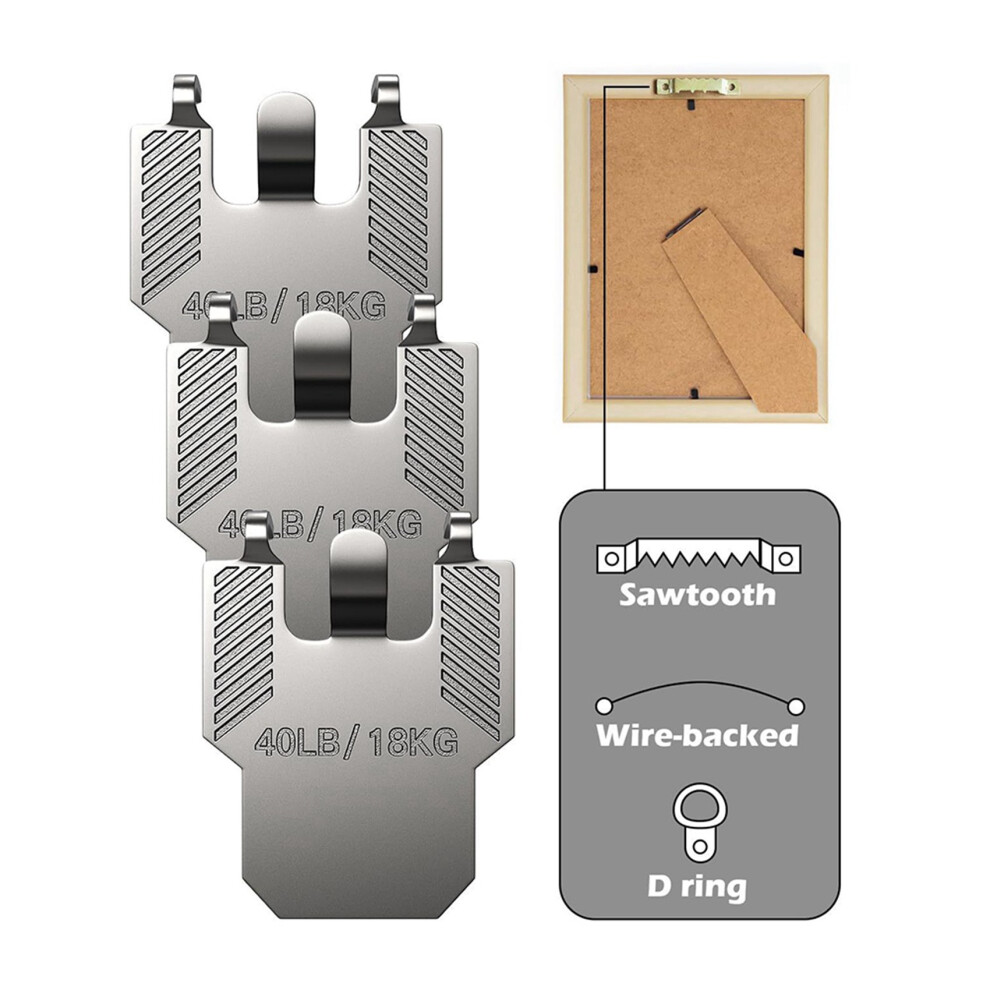 30Pcs Claw Picture Hangers For Drywall 40Lb Capacity Each, Tool-Free Installation For Pictures, Mirrors & Wall Decor 6031379106387