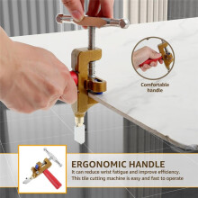 Tile Cuttter with Tungsten Steel Blade, 2-in-1 Manual Glass Cutter Tool with Breaking Pliers, Portable Glass Knife