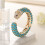 Pulseira vintage de resina com leão e strass (1 peça) 2