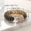 Pulseira vintage de resina com leão e strass (1 peça) 5