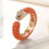 Pulseira vintage de resina com leão e strass (1 peça) 6