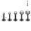 Lip Labret Rings Set Zircon 10 Pieces 2