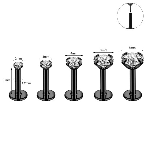 Lip Labret Rings Set Zircon 10 Pieces 1