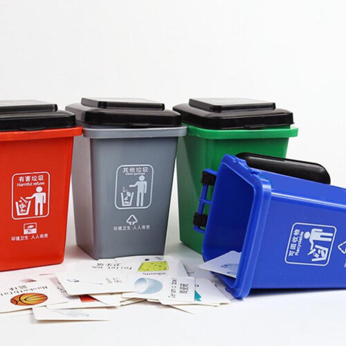 recycle bins for kids Plastic Children Garbage Sorting Indoor Set 2