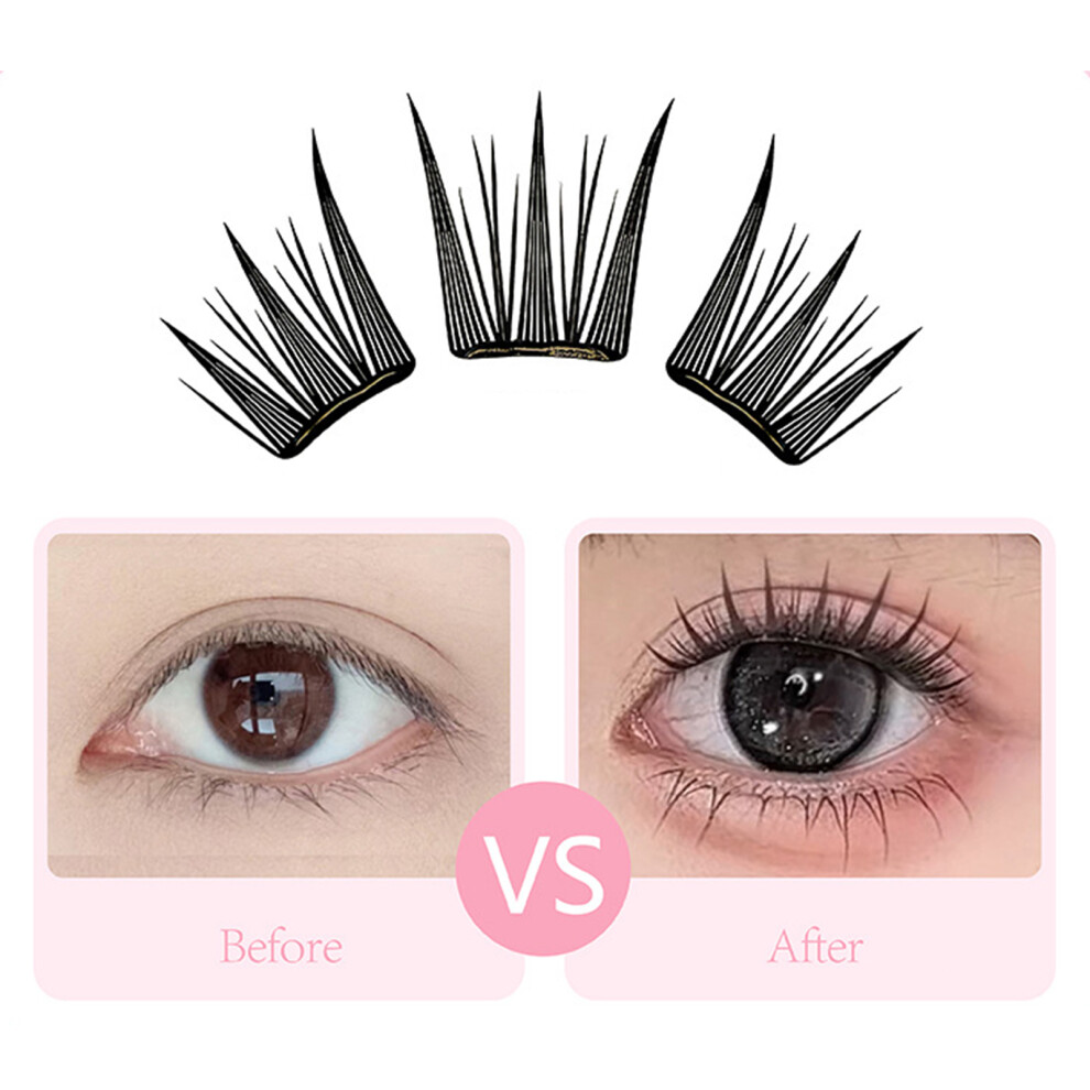Reach-Tools (Lamb's Horn) Fluffy 8-13Mm Black Eyelash Clusters For Natural Look