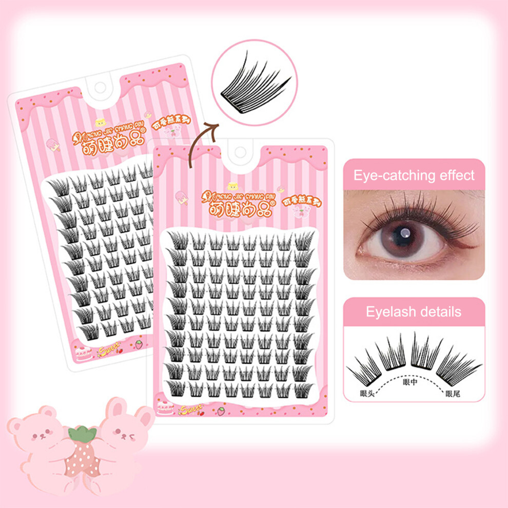 Reach-Tools (Little Fox) Fluffy 8-13Mm Black Eyelash Clusters For Natural Look