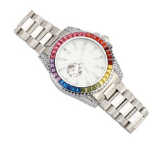 Colorful Automatic Mechanical Watch 43.5mm Steel Strap, Water Resistant