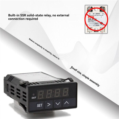 2X New XMT-7200 48x24mm Programmable Digital PID Temperature Controller with Built-in 5A Solid State Relay XMT7100 PT100 1