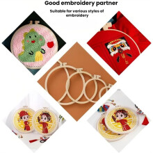 12 Pcs 6 Inch Embroidery Hoop Set, Round -Stitch Hoops for Needlework, Sewing & Ornament ,for DIY Projects