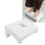 Comfortable White Plastic Footrest Stool 39.5x28cm with Massage Roller 1