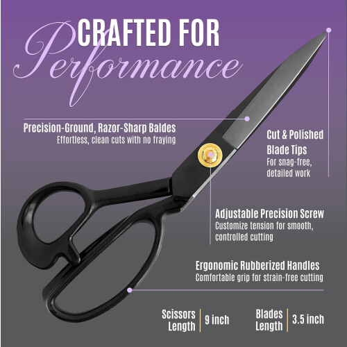 Fabric Scissors Heavy Duty 9 Inch 1