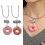 Conjunto de 2 acessórios para colar da amizade com pingente de bolo e doce 2