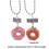 Conjunto de 2 acessórios para colar da amizade com pingente de bolo e doce 5