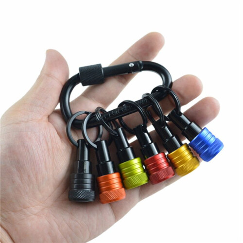 2X Bit Holder Keychain 12pc -1/4In Hex Shank Bit Holders -for Nut Driver,Screwdriver Include Keychain Carabiner 1