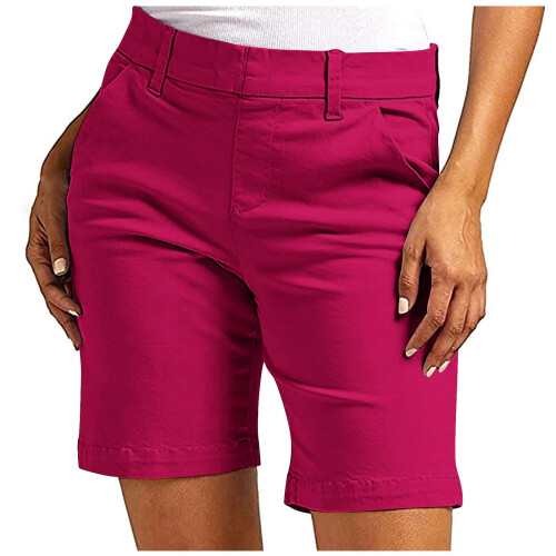 Γυναικείο σορτς πεζοπορίας Simua με ελαστικό twill και λεπτή μέση, με τσέπες, 1