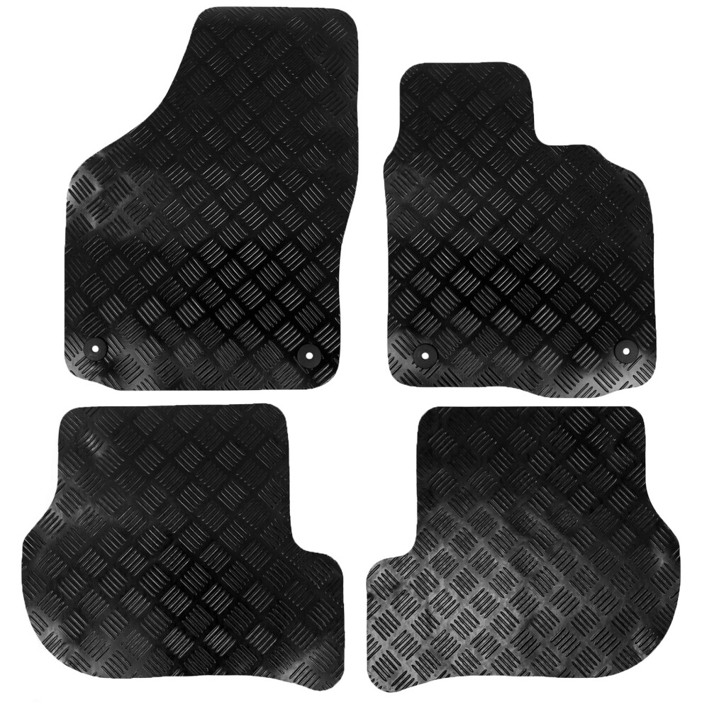 Fits VW Golf Mk 6 Deluxe Tailored Rubber Car Mats 2008-2013 Black 4pc Floor Set - Image 3