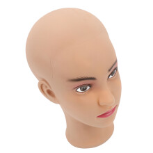 PVC Mannequin Head for Makeup Hair Styling Practice, 28cm