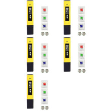 5X Testeur de PH-Mètre Numérique PH-Mètre 0.01 PH Test de Qualité de L'Eau Testeur Numérique pour Cuisine, Aquarium, Piscine, Laboratoire