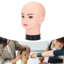 Bald Mannequin Head Silicone Practice Model for Makeup, Wigs & Accessories