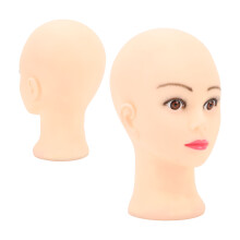 PVC Bald Mannequin Head 26cm Black for Makeup & Display