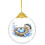 Golden Easter Glass Pendant 2D Flat Ornament 4