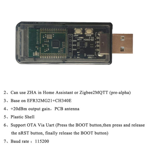 5X ZigBee 3.0 Silicon Labs  EFR32MG21 Universal Open Source Hub Gateway USB Dongle Chip Module ZHA NCP 1