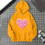 Γυναικεία oversized casual φούτερ με σχέδιο καρδιάς, στρογγυλή λαιμόκοψη, μακρυμάνικα – 2